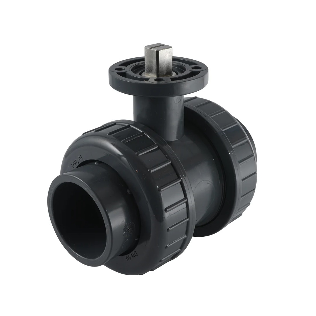 Двусторонний шаровый кран из пвх с фланцем BPVC 3/4" Convalve
