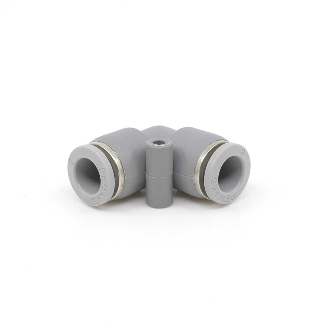 Пластиковый фитинг цанговый угловой PRNL-10 Pemaks