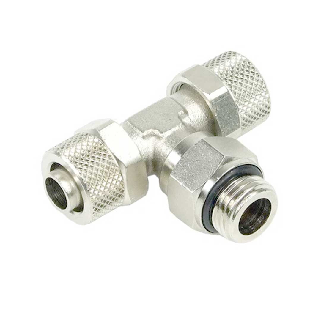 Тройник с накидной гайкой с резьбой PSKTO-3/8-8/6 Pemaks