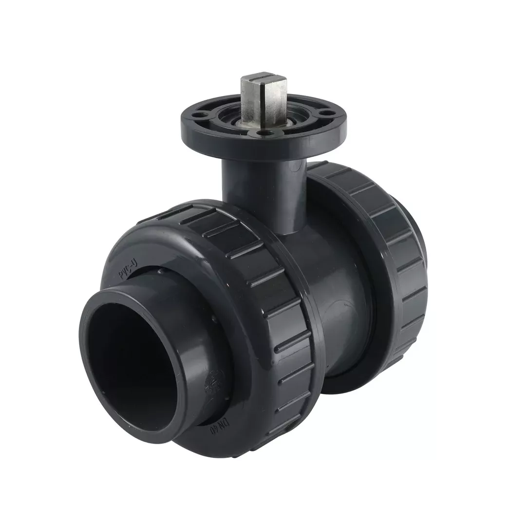 Двусторонний шаровый кран из пвх с фланцем BPVC 1/2" Convalve