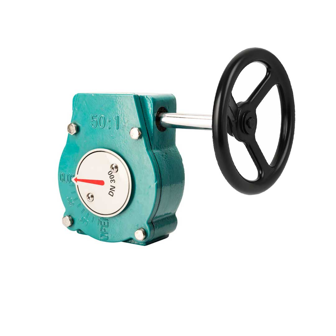 Четвертьоборотный редуктор CVGB 80:1 Convalve (чугунный корпус)