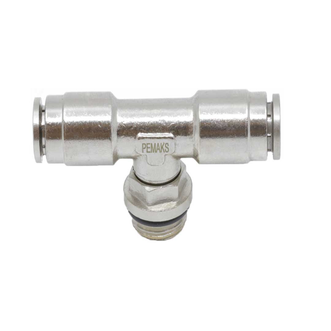 Тройник цанговый T-образный с резьбой PRBTO-3/8-8 Pemaks