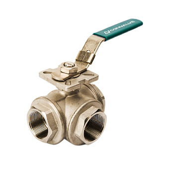 Шаровый трехходовой кран CSBVC350-3L (2 нерж. сталь 304)