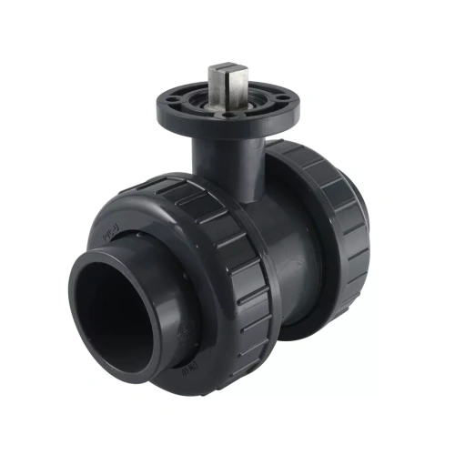 Двусторонний шаровый кран из пвх с фланцем BPVC 1/2" Convalve